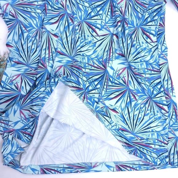 New Walter Hagen Men's Blue and White Patterned Golf Polo Shirt Sz M - Picture 3 of 8